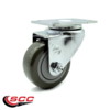 Service Caster 3 Inch Gray Polyurethane Wheel Swivel Top Plate Caster SCC-20S314-PPUB